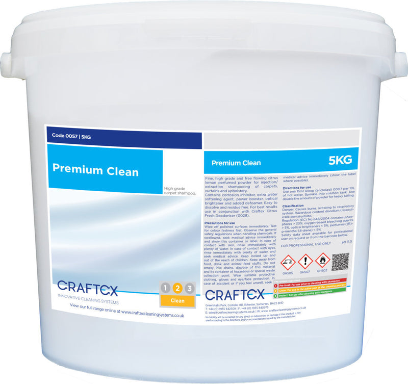 Craftex Premium Clean Carpet Cleaning Powder 5Kg