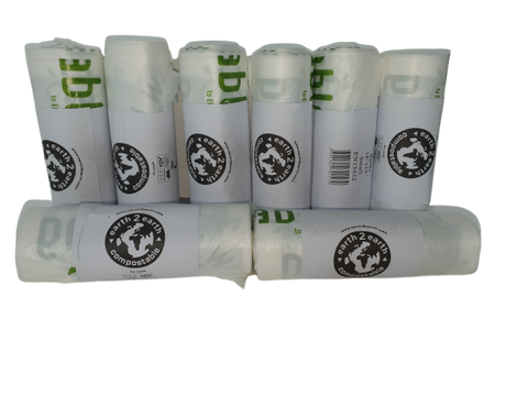 Earth2Earth Clear Compostable Sacks 18" x 18" | 20 Bags Per Roll