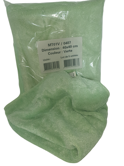 Green Microfiber Wipe 40 cm x 40 cm