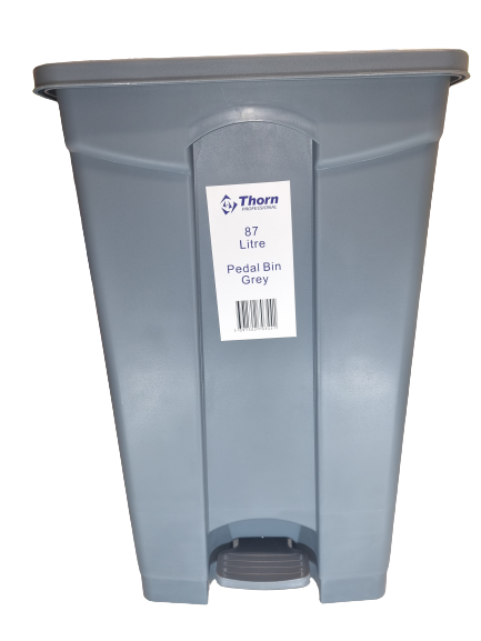 Earth2earth 87 L Waste Pedal Bin Grey | 49 x 40 x 105 Cm