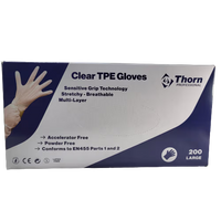 Clear TPE Gloves 200 Gloves Per Box