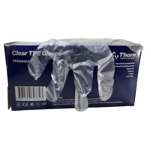 Clear TPE Gloves 200 Gloves Per Box