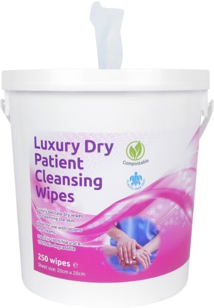 Ecotech Luxury Dry Patient Cleansing Wipes | 250 Sheets