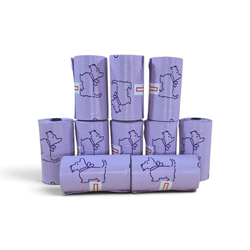 Premium Dog Poop Bags: PE Perfumed Purple Dog Poop Bags