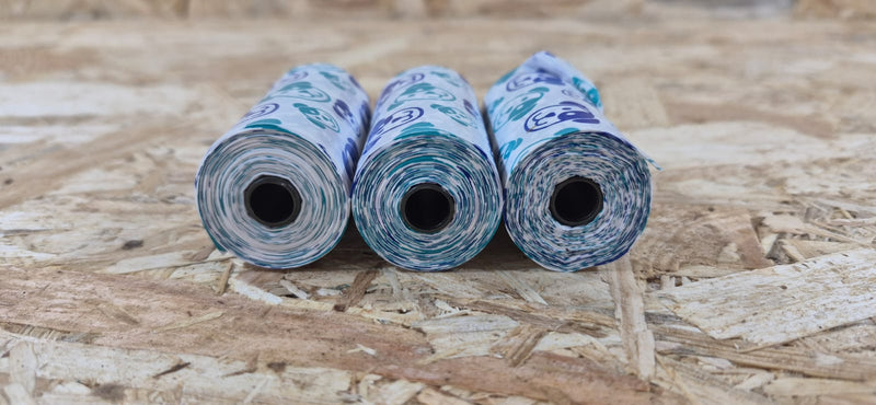 PE Perfumed White Printed Dog Poop Bags - Epic Clean Craftex