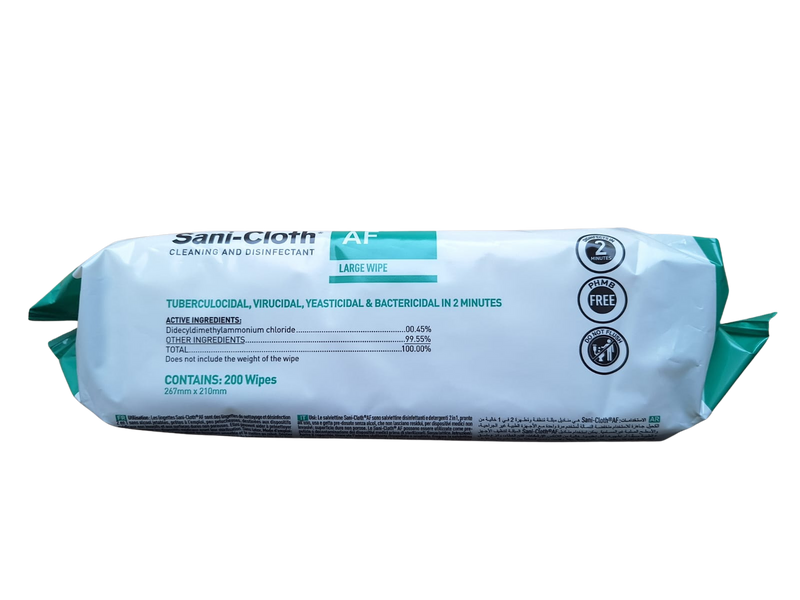 Sani Cloth Alcohol Free Universal Clean & Disinfect Wipe x 200 Wipes