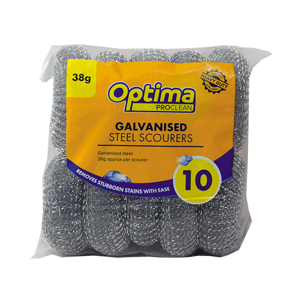 Optima Proclean 38G Galvanised Steel Scourer | Pack Of 10