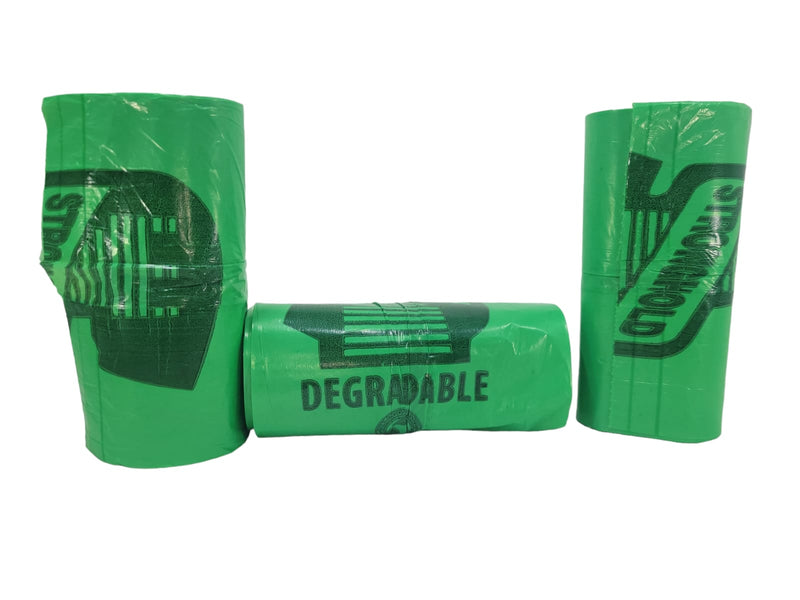 Green Eco Bin Liners Stronghold Range 33 x 30 x 75