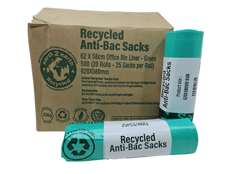 Earth2earth Office Bin Liners 62 cm x 58 cm | Green