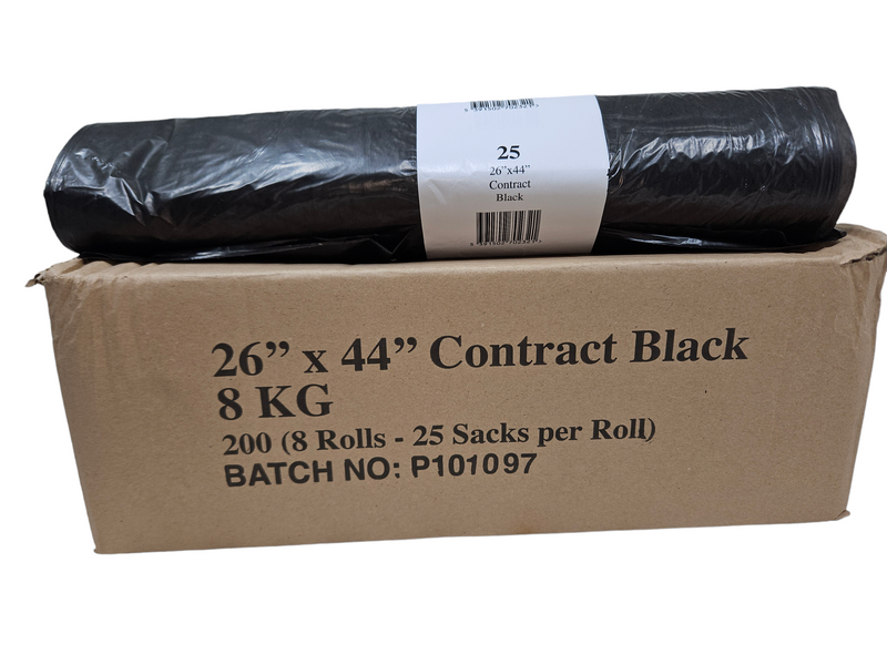 Black Bags 26" x 44" | Contract Bags | 20 Micron