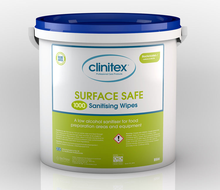 Surface Safe Sanitising Wipes 1000 Per Tube