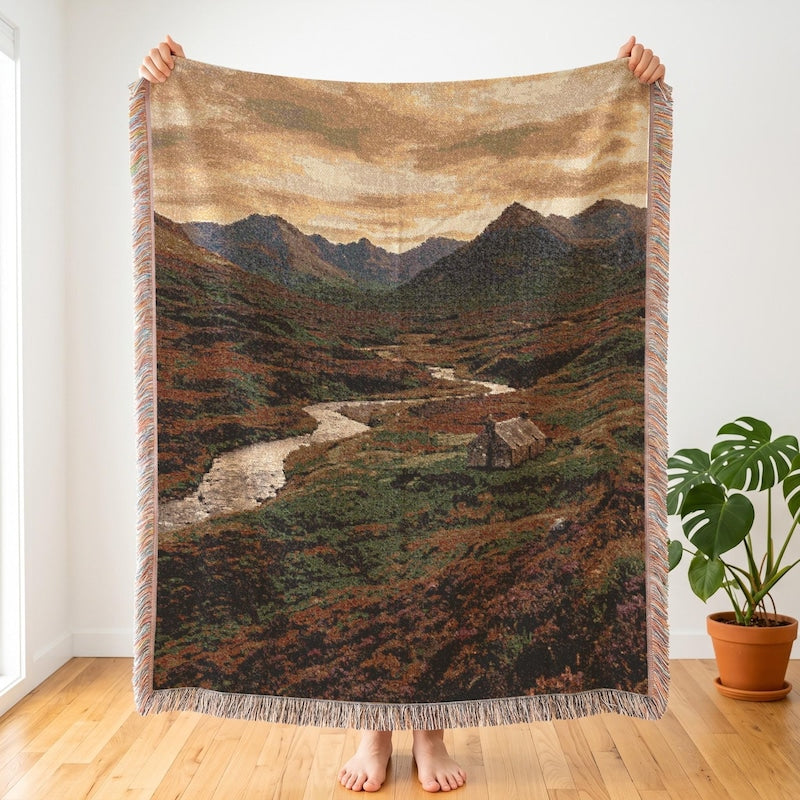 Scottish Highlands Summer Woven Blanket