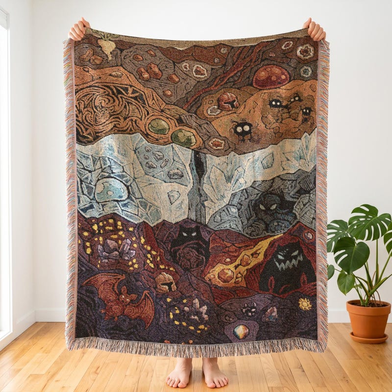 Stardew Valley Mines Woven Throw Blanket