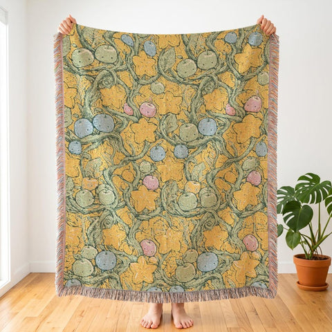 Stardew Valley Inspired Woven Blanket | Starfruit | Kawaii Decor