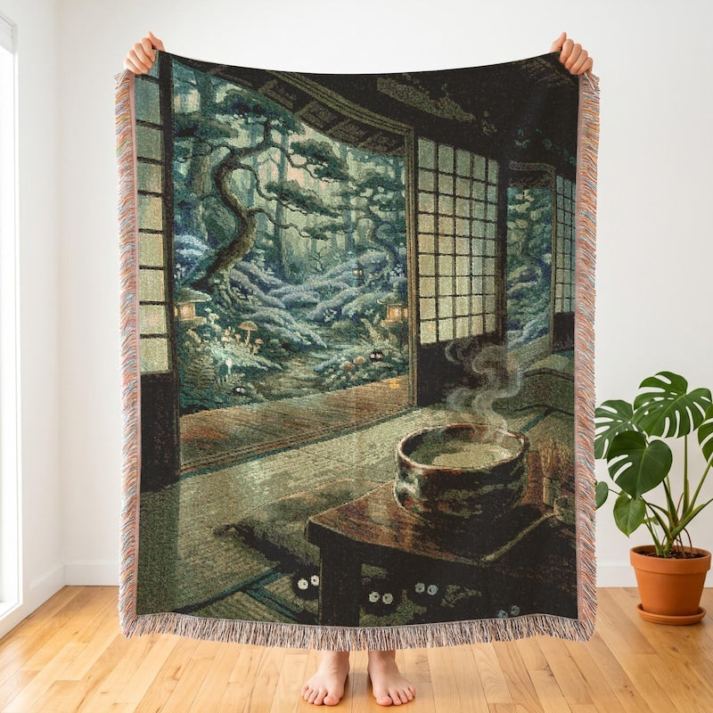 Spirited Away Woven Blanket, Studio Ghibli Throw