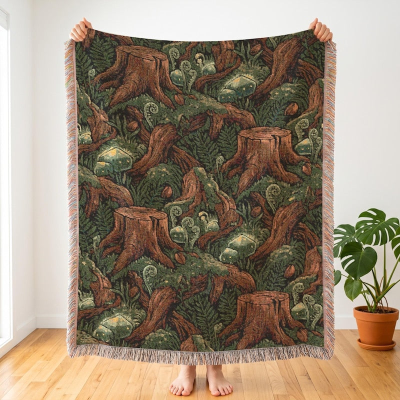 Stardew Valley Secret Woods Woven Blanket, Gamer Art Throw