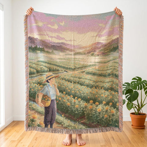 Only Yesterday Inspired, Nostalgic Anime Woven Blanket