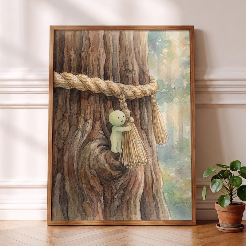 Sacred Rope Smiski Inspired Poster, Nature Vibe
