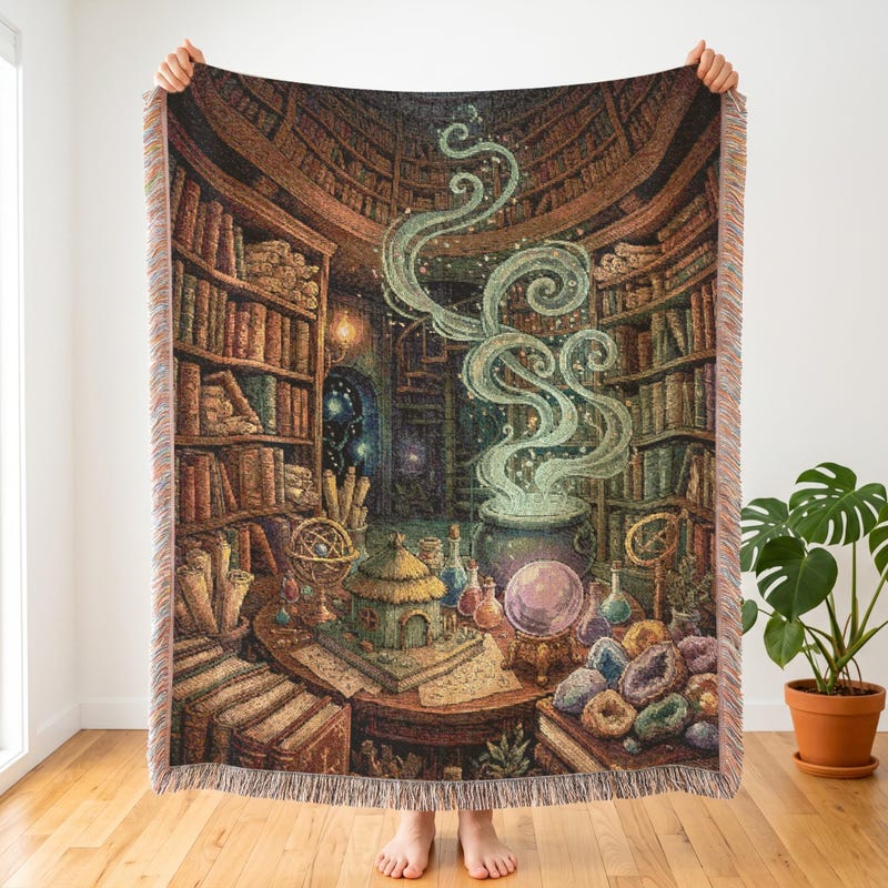 Stardew Valley Inspired Woven Blanket, Wizard Tower