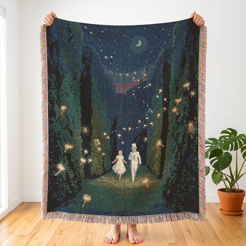 The Cat Returns Inspired, Mystical Anime Woven Blanket