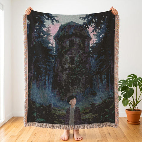 Marnie Inspired Blanket, Moody Anime Woven Throw