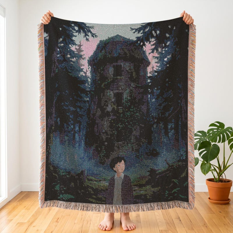 Marnie Inspired Blanket, Moody Anime Woven Throw