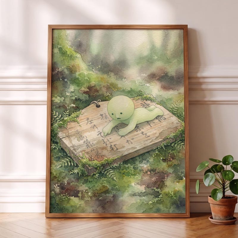 Prayer Ema Smiski Inspired Poster, Kawaii Decor