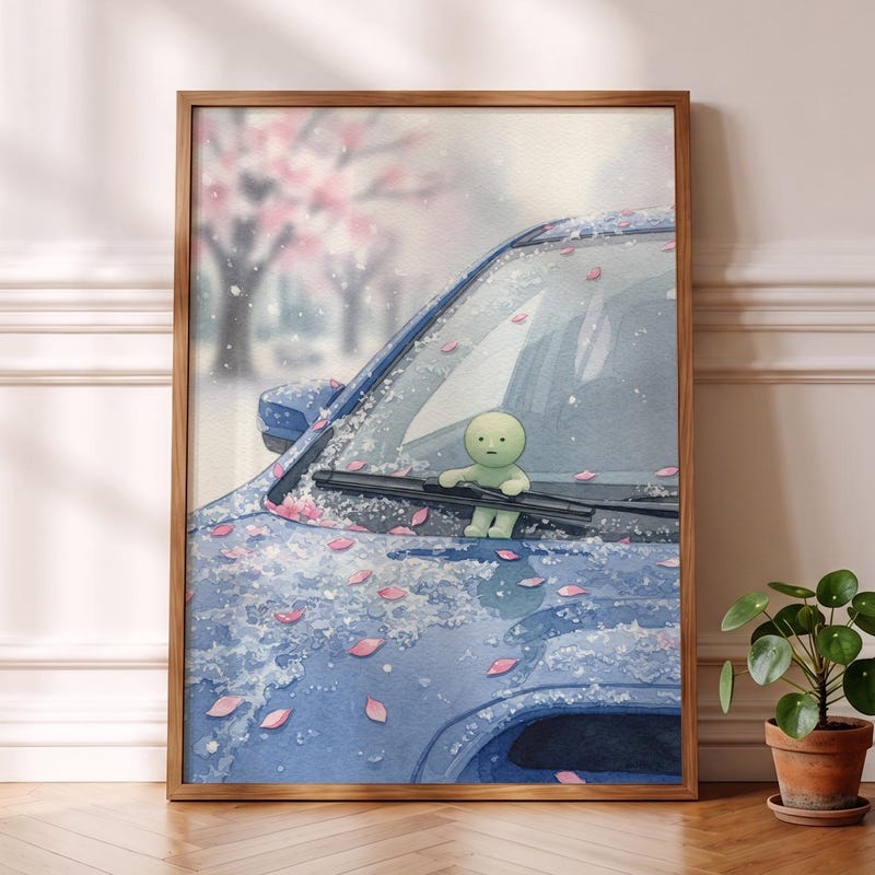 Smiski Inspired JDM Print, Subaru WRX Wiper Art