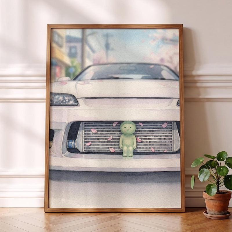 Smiski Inspired JDM Print, Nissan Silvia S15 Art