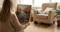 Amsterdam Wall Art, Vintage Bicycle Print, Canal House Decor, Impasto Oil Painting, Tulips Art, Travel Gift, Netherlands
