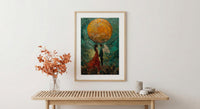Wedding Gift, The Lovers Tarot Card Print, Twin Flame Art, Impasto Oil Painting, Soulmate Wall Decor, Celestial Love Poster