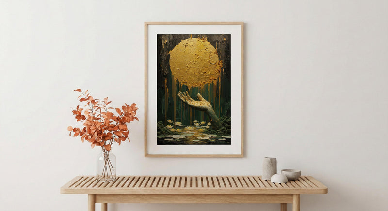 New Job Gift, Ace of Pentacles Tarot, Wealth Manifestation, Impasto Oil Painting, Office Wall Decor, Prosperity Art, Money Charm