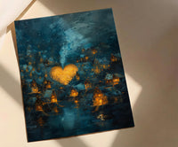 African Village Art, Starry Night Print, Hut Landscape, Impasto Oil Painting, Night Sky Decor, Cozy Home, Anniversary Gift