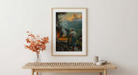 Brazilian Po de Queijo Oil Painting, Rustic Kitchen Art Print, Grandma Baking Wall Art, Minas Gerais Farmhouse Decor, Impasto Poster