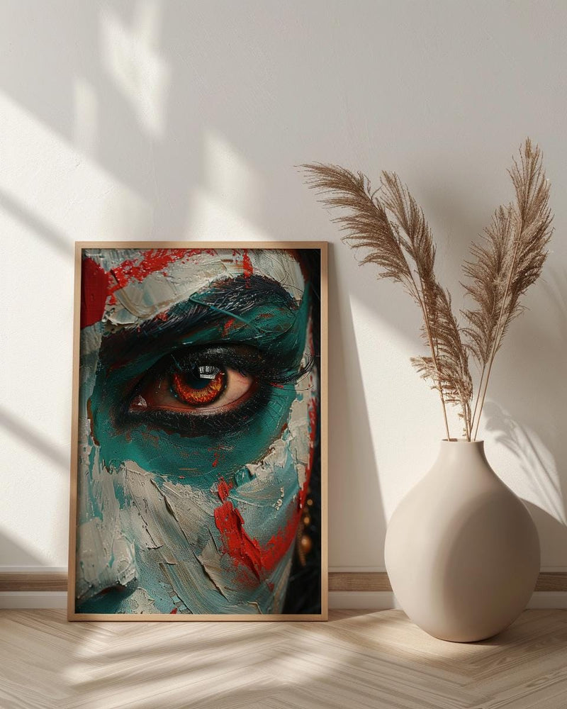 Kathakali Art, Kerala Dance Print, Expressive Face, Impasto Oil Painting, Cultural Wall Decor, Dramatic Art, Best Friend Gift