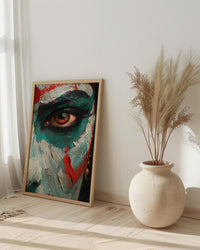 Kathakali Art, Kerala Dance Print, Expressive Face, Impasto Oil Painting, Cultural Wall Decor, Dramatic Art, Best Friend Gift