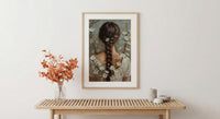 Jasmine Flower Art, Indian Braid Print, Cultural Beauty, Impasto Oil Painting, Hair Decor, White Flowers, Anniversary Gift