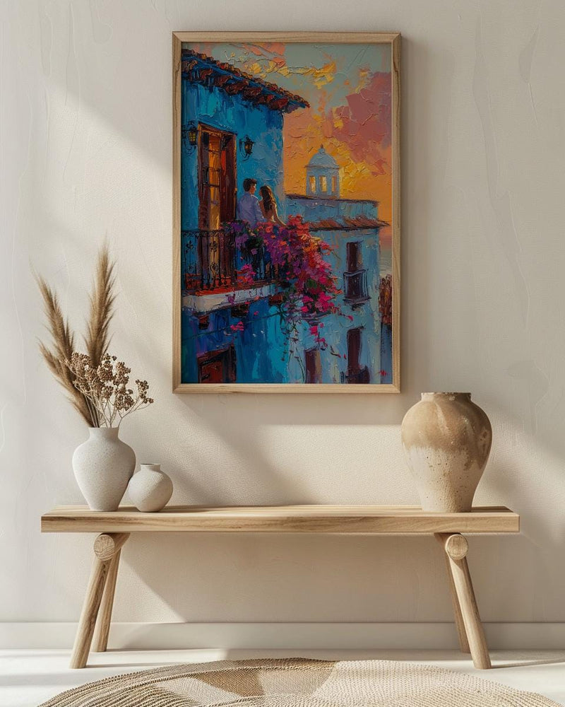 Havana Street Art, Romantic Balcony, Colonial Architecture, Impasto Oil Painting, Colombia Decor, Cityscape, Travel Lover Gift