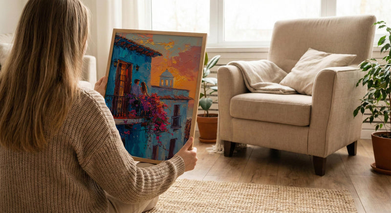 Havana Street Art, Romantic Balcony, Colonial Architecture, Impasto Oil Painting, Colombia Decor, Cityscape, Travel Lover Gift