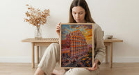 Jaipur Hawa Mahal Oil Painting Poster, Pink City India Art Print, Palace of Winds Wall Art, Rajasthan Travel Decor, Impasto Architecture
