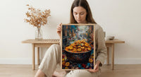 Jollof Rice and Plantain Oil Painting, African Food Art Print, Nigerian Kitchen Decor, West Africa Cuisine, Impasto Cooking Pot