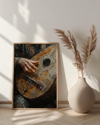 Oud Instrument Art, Music Wall Decor, Arabian Music, Impasto Oil Painting, Musician Gift, Warm Light, Housewarming Gift