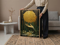 New Job Gift, Ace of Pentacles Tarot, Wealth Manifestation, Impasto Oil Painting, Office Wall Decor, Prosperity Art, Money Charm
