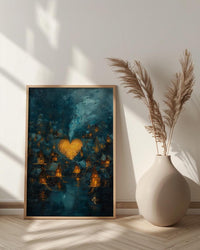 African Village Art, Starry Night Print, Hut Landscape, Impasto Oil Painting, Night Sky Decor, Cozy Home, Anniversary Gift