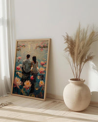 Lotus Flower Art, Spiritual Love, Indian Pond, Impasto Oil Painting, Yoga Room Decor, Pink Water Lily, Serene Wall Art