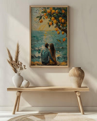 Mango Tree Art, Summer India Print, Fruit Orchard, Impasto Oil Painting, Yellow and Green, Nature Love, Wedding Gift