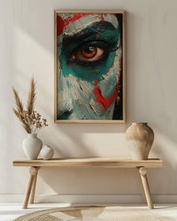 Kathakali Art, Kerala Dance Print, Expressive Face, Impasto Oil Painting, Cultural Wall Decor, Dramatic Art, Best Friend Gift