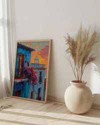 Havana Street Art, Romantic Balcony, Colonial Architecture, Impasto Oil Painting, Colombia Decor, Cityscape, Travel Lover Gift