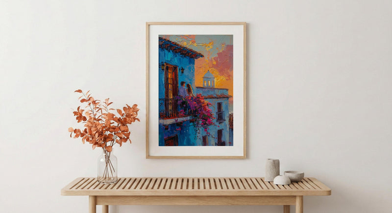 Havana Street Art, Romantic Balcony, Colonial Architecture, Impasto Oil Painting, Colombia Decor, Cityscape, Travel Lover Gift