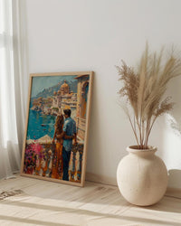 Jaipur Poster, Rajasthan Art Print, Pink City Wall Art, Palace Balcony Painting, Colorful Indian Decor